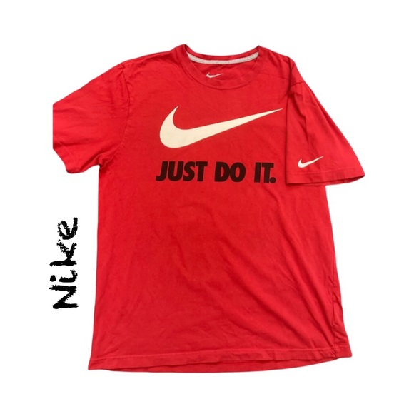 Nike Other - Nike Just Do It T-Shirt, Red, Large